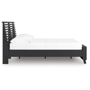 Danziar Full Slat Panel Platform Bed, Dresser and Mirror