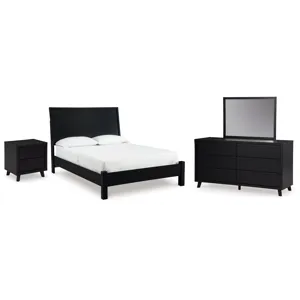 Danziar Queen Panel Bed, Dresser and Mirror