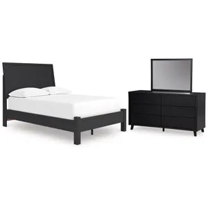 Danziar Full Panel Bed, Dresser and Mirror