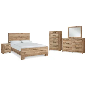Hyanna Queen Panel Bed, Dresser, Mirror, Chest and Nightstand