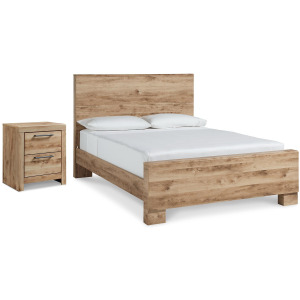 Hyanna Queen Panel Bed and Nightstand