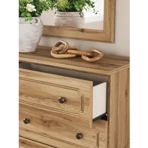 Aleaport King Panel Bed, Dresser, Mirror and Nightstand