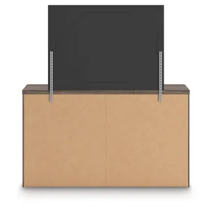 Kendanport Queen Upholstered Platform Bed, Dresser and Mirror