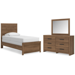 Broachmyn Twin Panel Bed, Dresser and Mirror