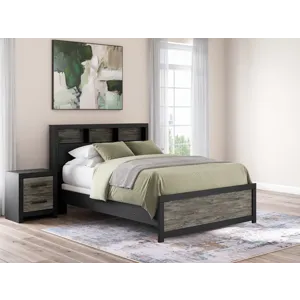 Broachmyn Queen Bookcase Panel Bed