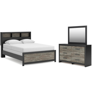 Broachmyn Queen Bookcase Bed, Dresser and Mirror