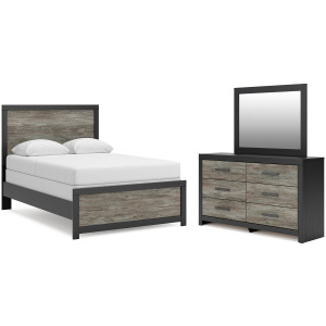 Broachmyn Full Panel Bed, Dresser and Mirror