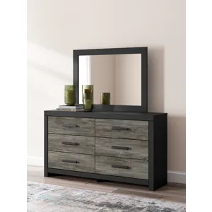Broachmyn Twin Panel Bed, Dresser and Mirror
