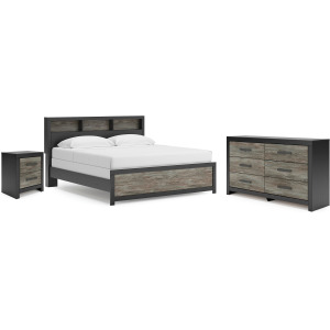 Broachmyn King Panel Bed, Dresser, and Nightstand