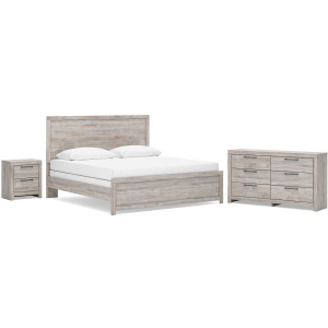 Broachmyn King Panel Bed, Dresser and Nightstand