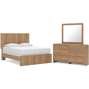 Gramburg Queen Panel Bed, Dresser and Mirror
