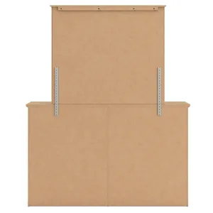 Fenderport Queen Panel Bed with Storage, Dresser and Mirror