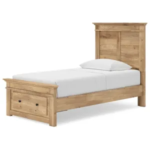 Makidern Twin Panel Storage Bed, Dresser and Mirror