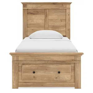 Makidern Twin Panel Storage Bed, Dresser and Mirror