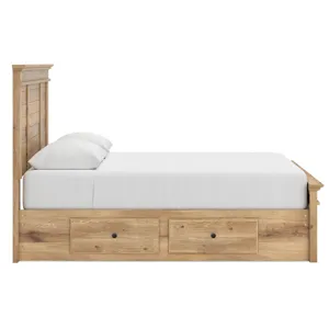 Fenderport Queen Panel Bed with Storage, Dresser and Mirror