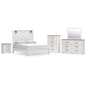 Gerridan Queen Panel Bed, Dresser, Mirror, Chest and Nightstand