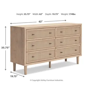 Cielden Queen Upholstered Bed, Dresser and 2 Nightstands