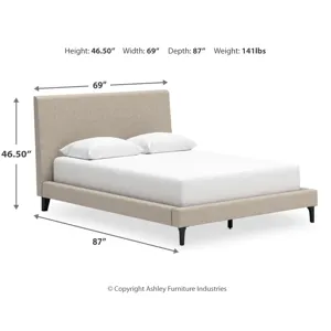 Cielden Queen Upholstered Bed, Dresser and 2 Nightstands