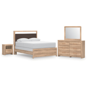 Kinlanni Queen Panel Bed, Dresser and Nightstand