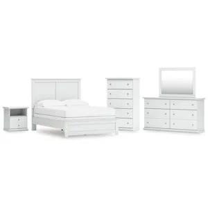 Bostwick Shoals Full Panel Bed, Dresser, Mirror, Chest, and Nightstand