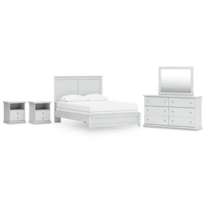Bostwick Shoals Queen Panel Bed, Dresser, Mirror and 2 Nightstands