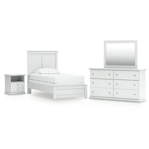 Bostwick Shoals Twin Panel Bed, Dresser, Mirror and Nightstand