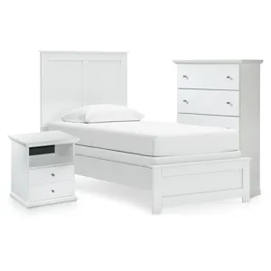 Bostwick Shoals Twin Panel Bed, Chest and Nightstand