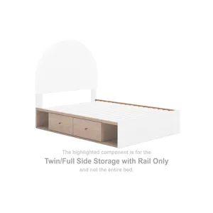 Arloster Twin/Full Side Storage with Rail