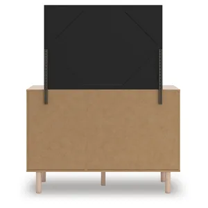 Arloster Full Upholstered Day Bed, Dresser and Mirror