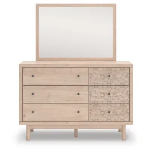 Arloster Full Upholstered Day Bed, Dresser and Mirror