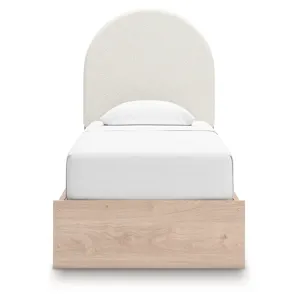 Shapella Twin Upholstered Panel Bed with Storage