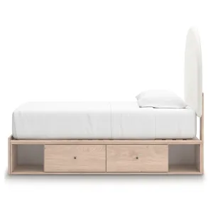 Shapella Twin Upholstered Panel Bed with Storage
