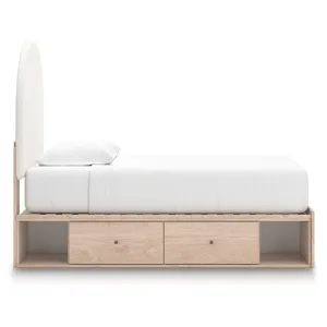 Shapella Twin Upholstered Panel Bed with Storage
