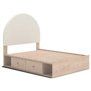 Shapella Full Upholstered Panel Bed with Storage