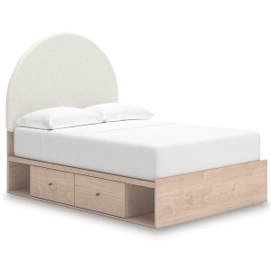 Shapella Full Upholstered Panel Bed with Storage