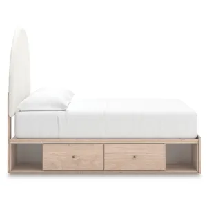 Shapella Full Upholstered Panel Bed with Storage