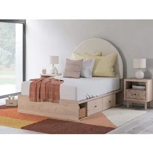 Shapella Full Upholstered Panel Bed with Storage