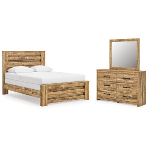 Maystonna Queen Panel Bed, Dresser and Mirror