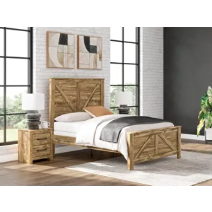 Branstony Queen Crossbuck Panel Bed