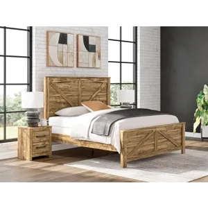 Branstony King Crossbuck Panel Bed
