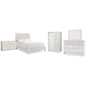 Paxberry Queen Panel Bed, Dresser, Mirror, Chest and 2 Nightstands