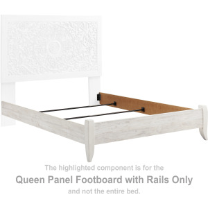 Paxberry Queen Panel Footboard with Rails
