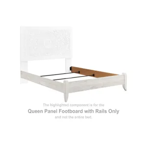 Paxberry Queen Panel Footboard with Rails