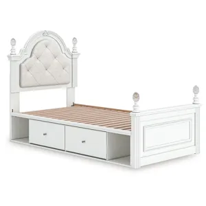 Kozlani Twin Upholstered Panel Storage Bed