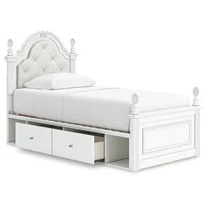 Kozlani Twin Upholstered Panel Storage Bed