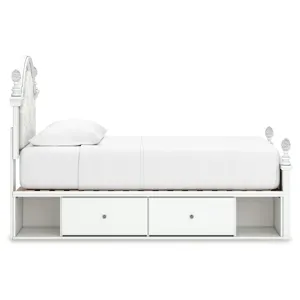 Kozlani Twin Upholstered Panel Storage Bed