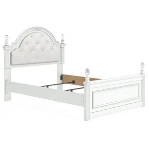 Kozlani Full Upholstered Panel Bed, Dresser and Mirror