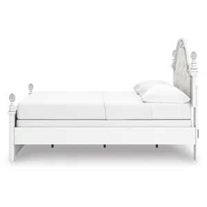 Kozlani Full Upholstered Panel Bed, Dresser and Mirror