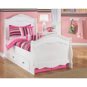 Exquisite Twin Sleigh Bed with Storage