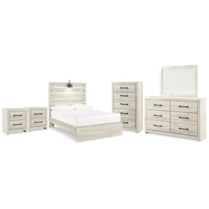Cambeck Full Panel Bed, Dresser, Mirror, Chest and 2 Nightstands